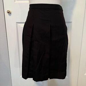 Lands' End Black Pleated Skirt